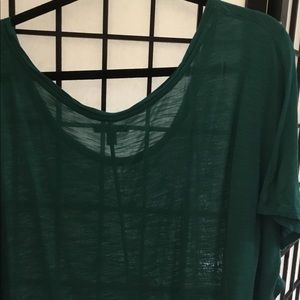 Dark green sheer short sleeve tunic size XL